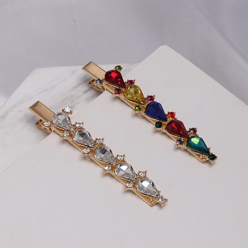 Womens Geometric Rhinestone Alloy Hair Clip Nhjj121638