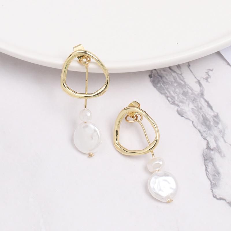 21922 Jujia Korea Perlen Ohrringe Ohrringe Frauen Einfache Temperament Ohrringe Retro Stil Quaste Ohrknochen Clip Frauen