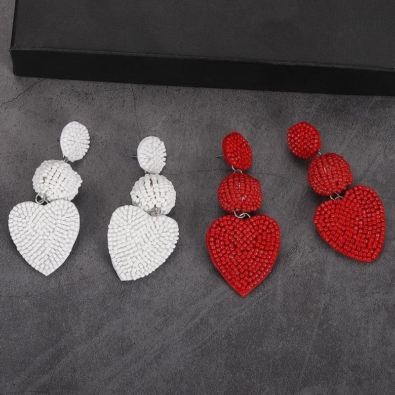 Womens Heart Shaped Plastic  Resin Earrings Nhjq122724