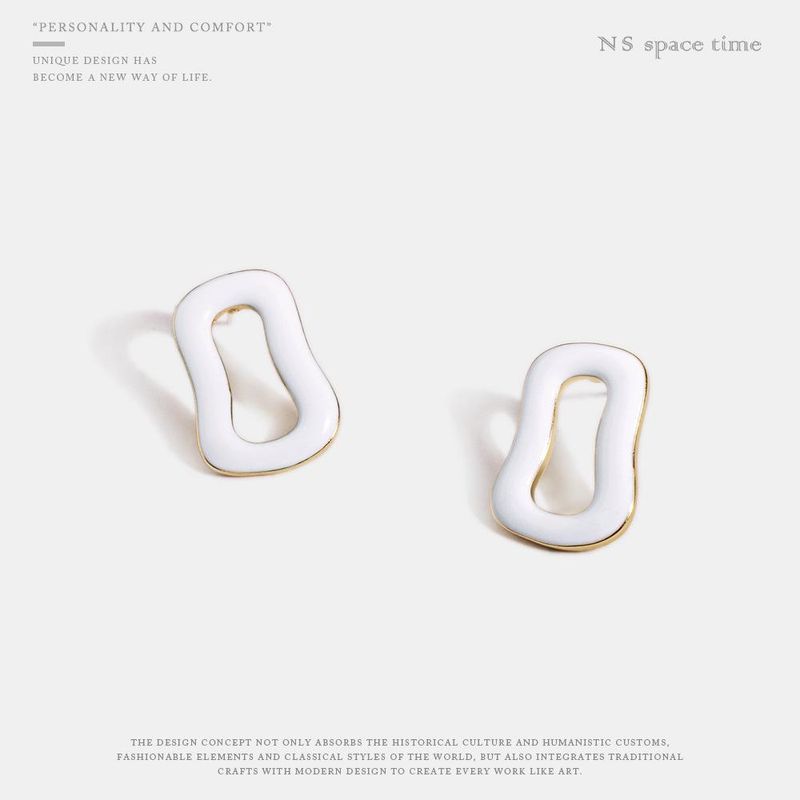 Neue Koreanische Einfache Silberne Nadel Ohrringe Geometrisch Trend Ige Ohrringe Ohr Schmuck Quelle Hersteller