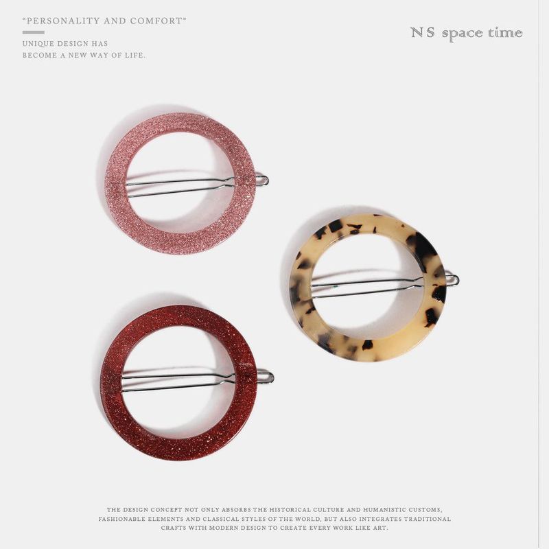 Womens Round Plated Acrylic Hair Accessories Nhqs123653