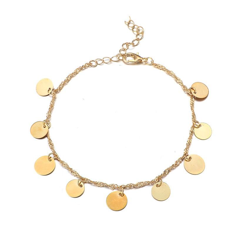 Aleación De Disco Para Mujer Pulsera De Tobillo De Aleación Nhgy123985