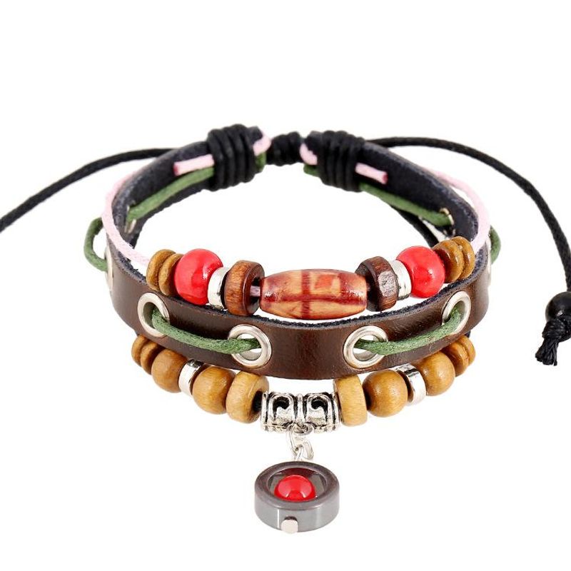 Unisex Geometric Leather Bracelets &amp; Bangles Nhpk124866