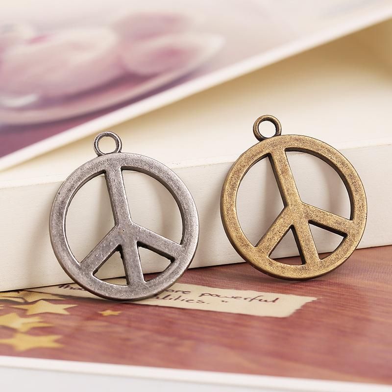 Fashion Bronze Peace Sign Alloy Necklace Accessories Nhpk124878