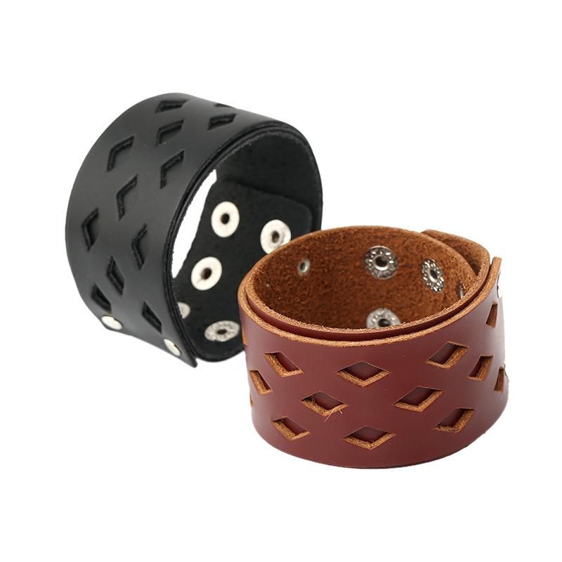 Unisex Geometric Leather Bracelets &amp; Bangles Nhpk124898