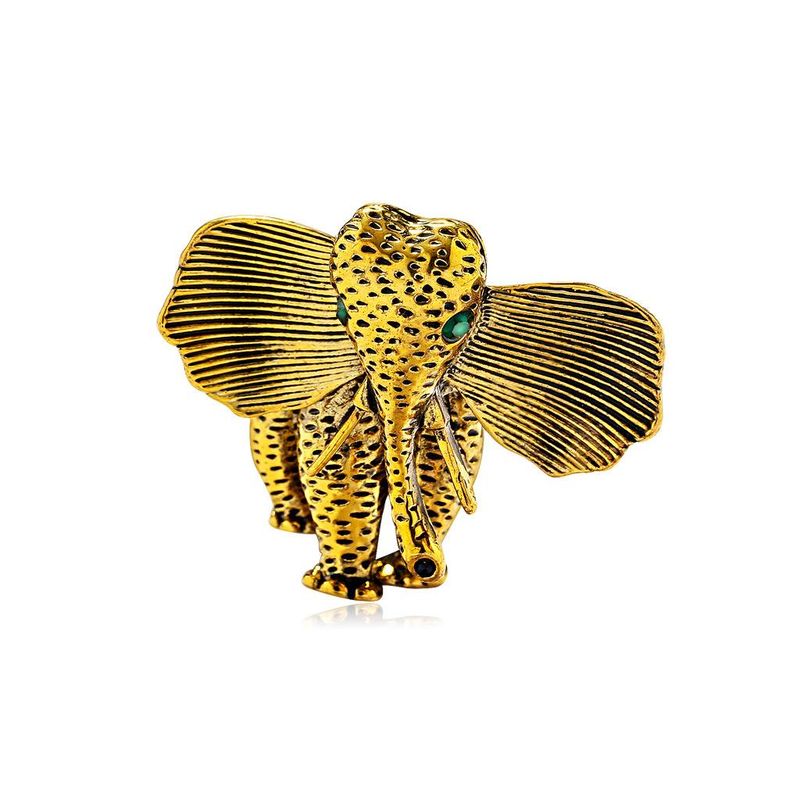 Womens Animal Plating  Elephant Alloy Brooches Dr190505120152
