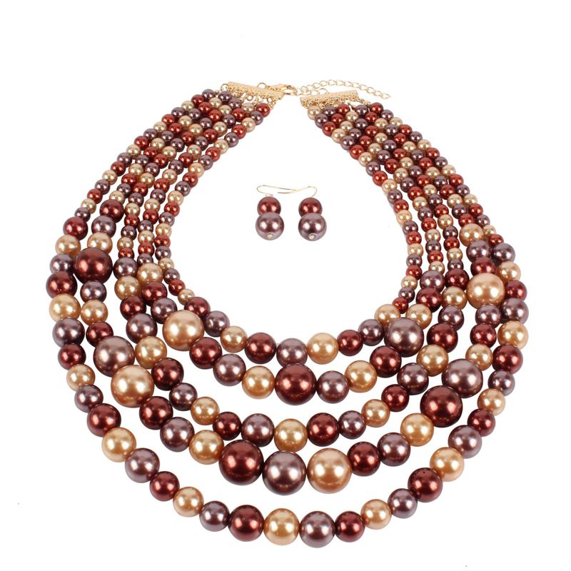 Womens Geometric Beads Beaded Beaded Necklaces Ct190505120159