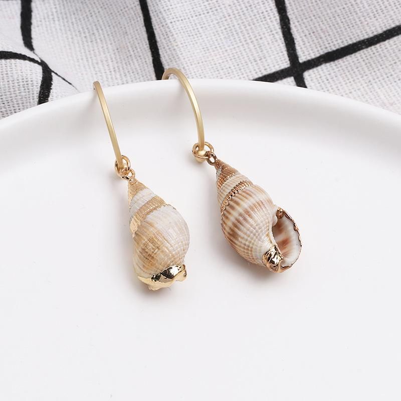 Pendientes De Concha De Mar De Moda Para Mujer Shell Jj190505120203