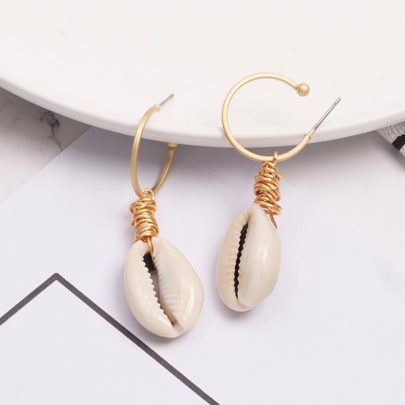 Womens Shell Fashionable Shellfish  Seashell Earrings Jj190505120215