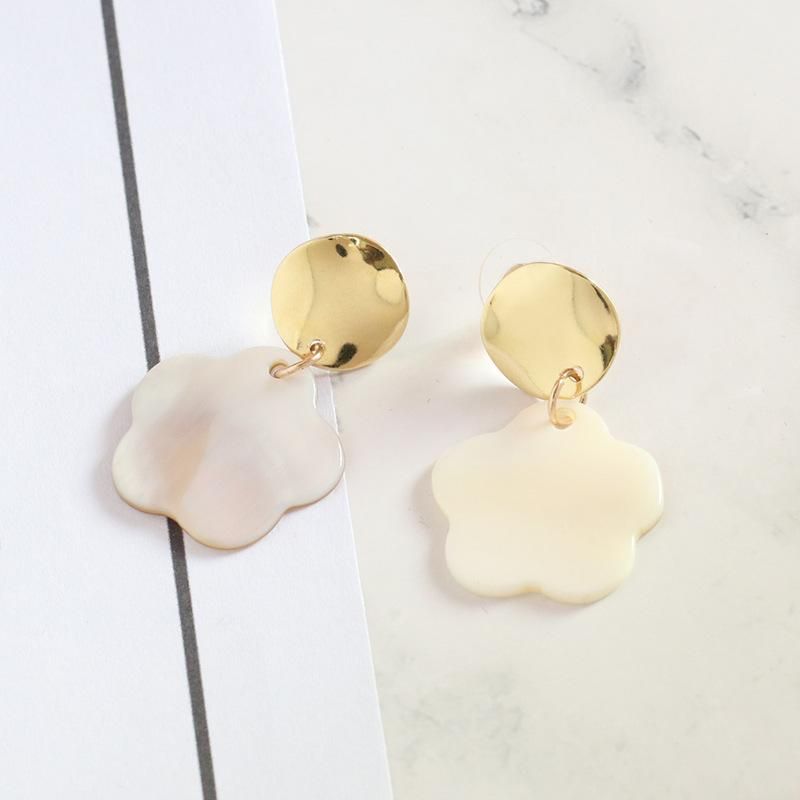 Womens Shell  Ocean Wind Seashell Earrings Jj190505120223