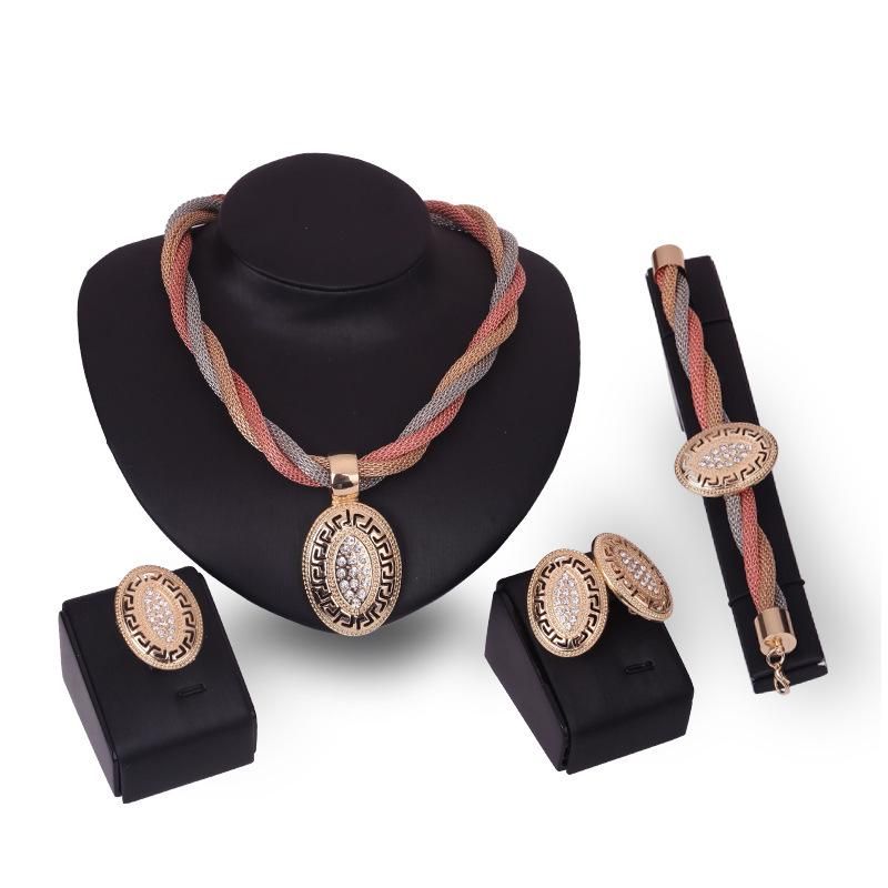 Womens Rhinestone-studded Alloy Jewelry Set Xs190506120376