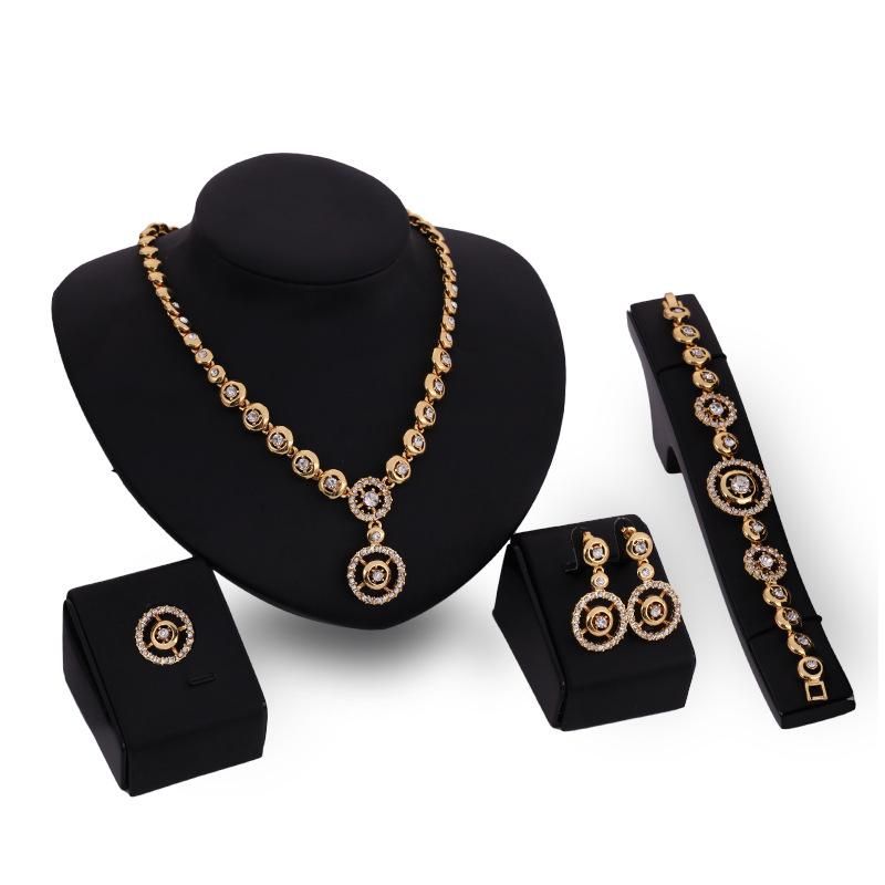 Womens Rhinestone-studded Alloy Jewelry Set Xs190506120377