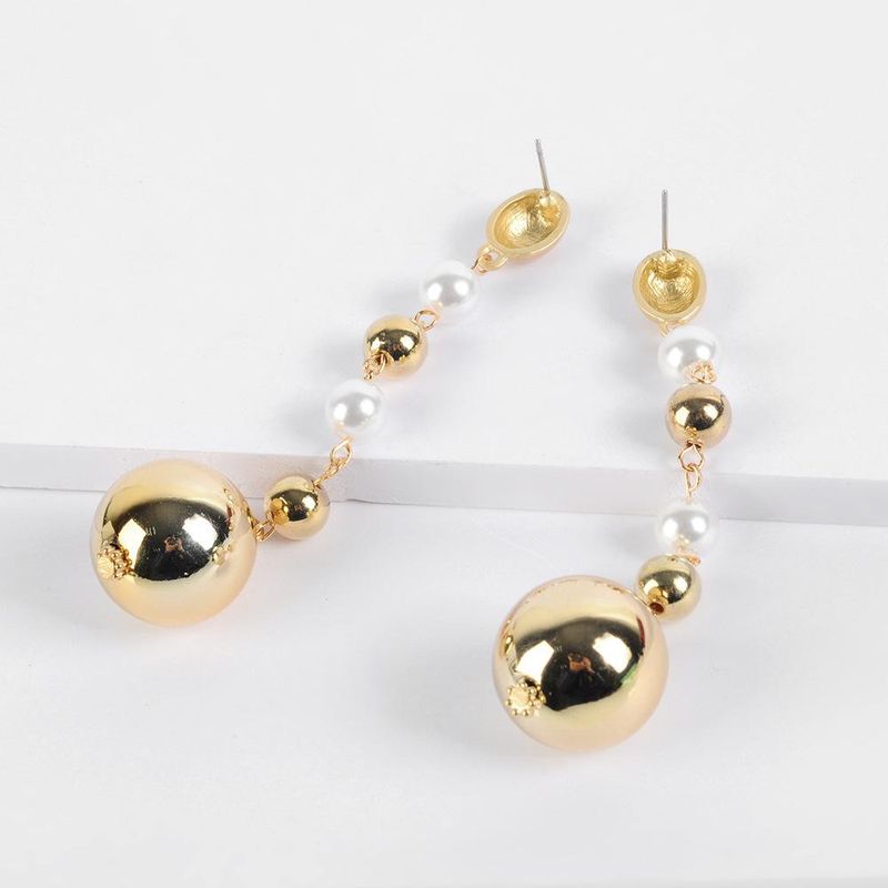 Womens Round Plating  Simple Retro Alloy Ball Alloy Earrings Nhll120577