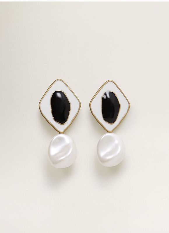 Japanische Und Koreanische Temperament Geometrische Ohrringe Frauen Einfache Mode Nachahmung Perlen Harz Ohrringe Persönlichkeit Europäische Und Amerikanische Trend Ohrringe