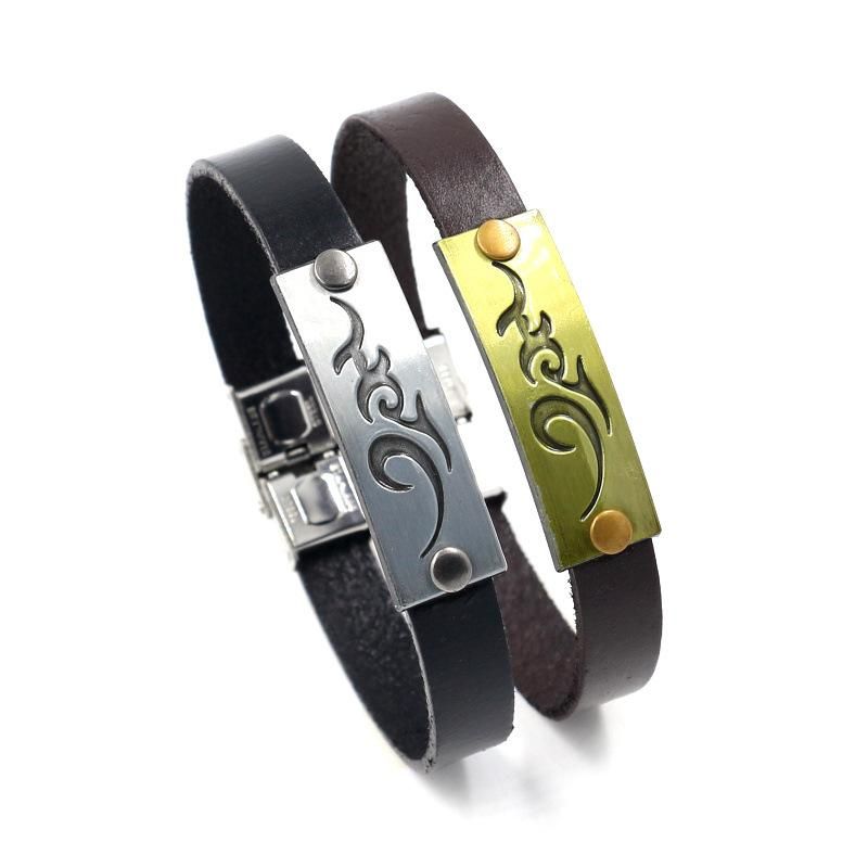 Unisex Geometric Leather Bracelets &amp; Bangles Nhhm120651