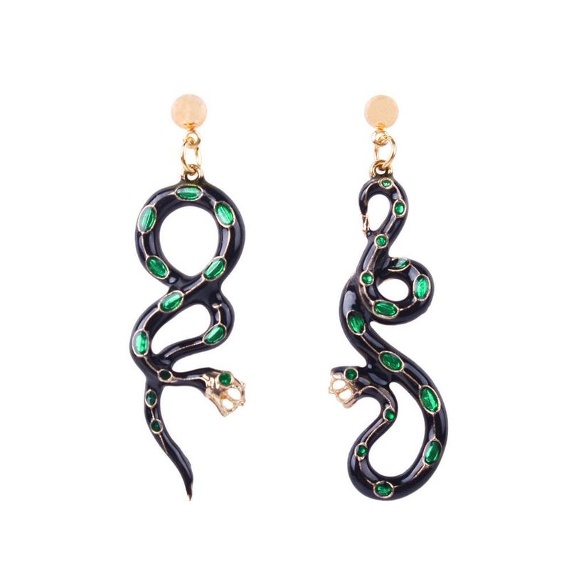 2e2513 Magnésium Europe Et En Amérique Croix Frontière Pour Nouvelle Mode Serpent Forme Oreille Goujons Asymétrique Exagéré Boucles D'oreilles En Alliage Métallique