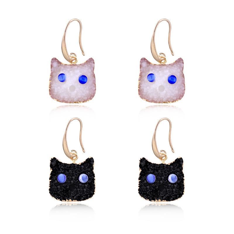 Womens Geometric Plastic Personalized Creative Cat Earrings Nhgo125154