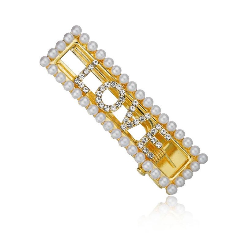 Fashion Beads Rhinestone Beads Alloy Hair Clip Nhbq126526