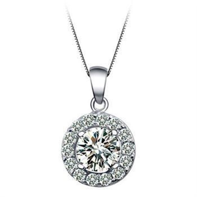 Super Flash Aaa Collier De Disque De Diamant Femmes Simulation Diamant Bijoux Style Ventes Directes D'usine 30703802