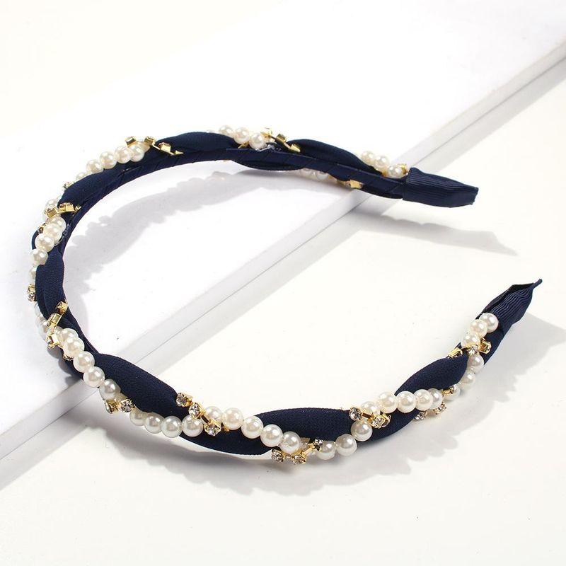Womens U-shaped Claw Chain  Beads Headband Hair Accessories Nhmd127839