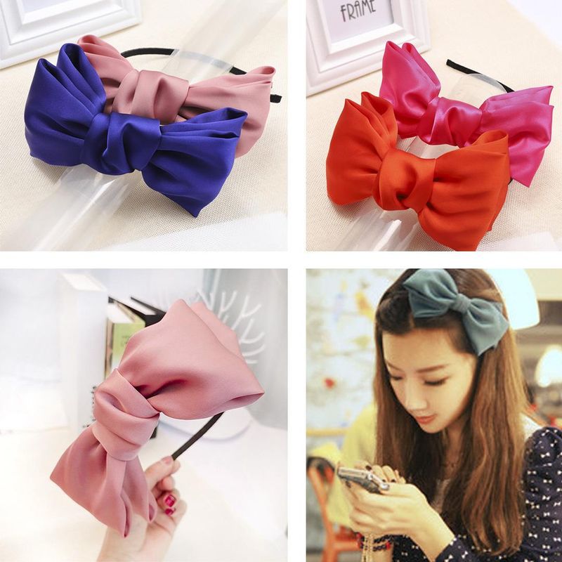 Simple And Sweet Fabric Big Bow Headband Nhou128660