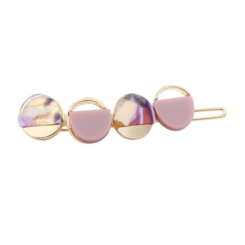 Womens Round Plated Acrylic Hair Accessories Nhll129269