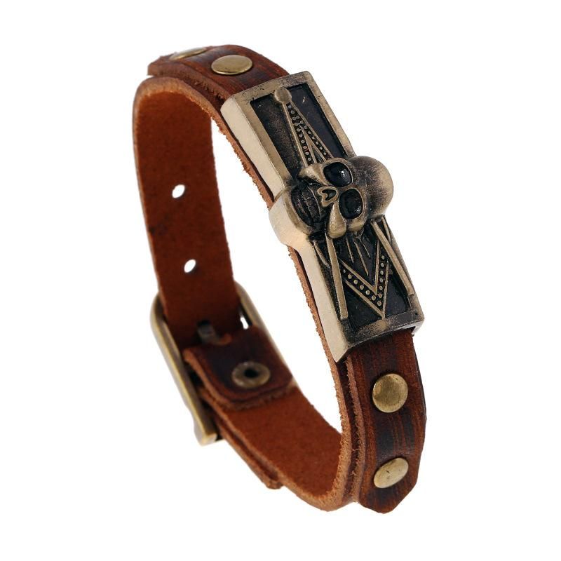 Vintage Leather Adjustable Leather Bracelet Nhpk129802