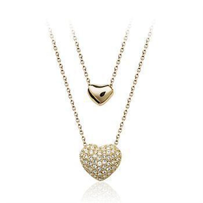 Womens Heart-shaped Set Of Austrian Imitated Crystal Alloy Necklaces Nhlj129881
