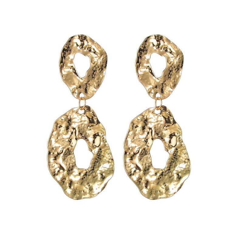 Exagéré Irrégulière Boucles D'oreilles En Alliage Métallique Baroque Personnalisé Oreille Bijoux Europe Et En Amérique Croix Frontière Polyvalent Vêtements Accessoires