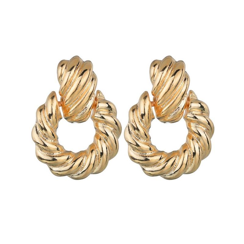 Exclusif Pour Croix-transfrontalier Européen Et Américain Style Nouvelle Alliage Boucles D'oreilles  Chaude Za Style Série Torsion Personnalisé Et Capricieux Boucles D'oreilles Des Femmes