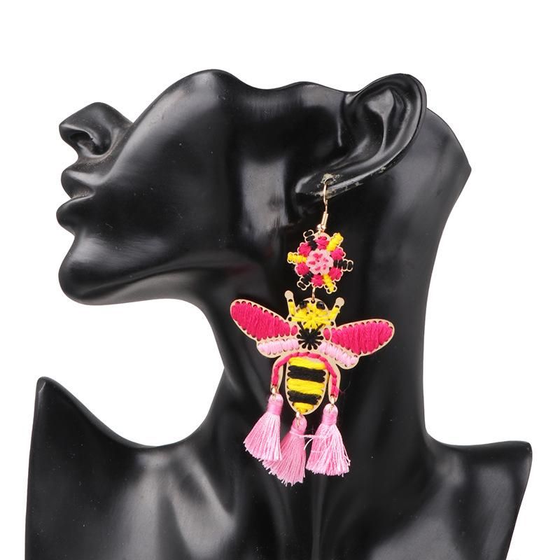 Fashion Women Bee Tassel Earrings Nhjj133669
