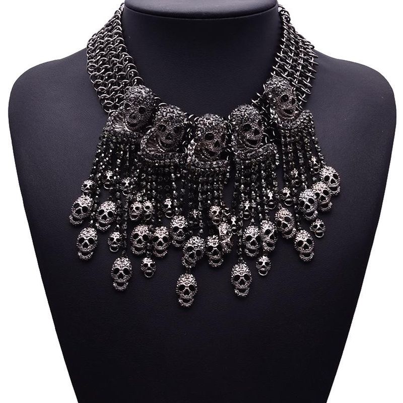 Fashion Women Skull Necklace Nhjq133724