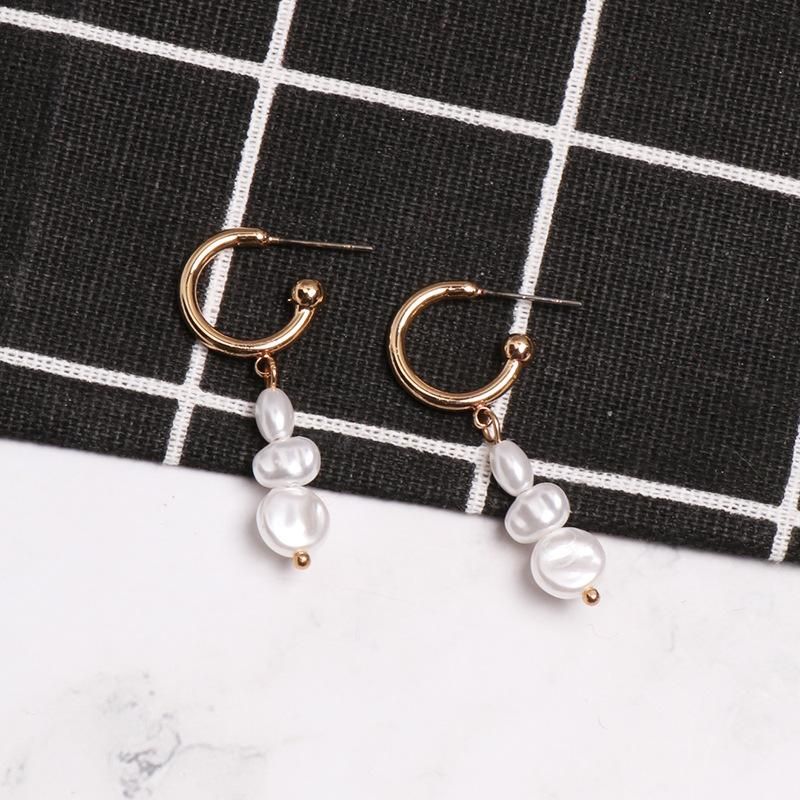 Fashion Simple Beads Alloy Earrings Nhjj133865