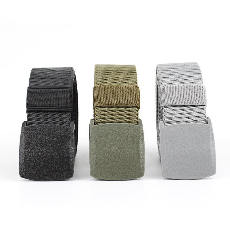 Fashion Men Canvas Smooth Buckle Thin Belt Strap For Pants Multicolor Nhpo134189