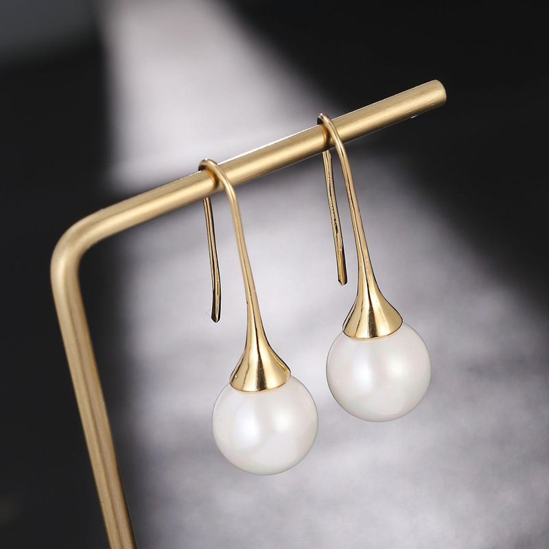 Simple Temperament Personality Beads Earrings Nhrr134289