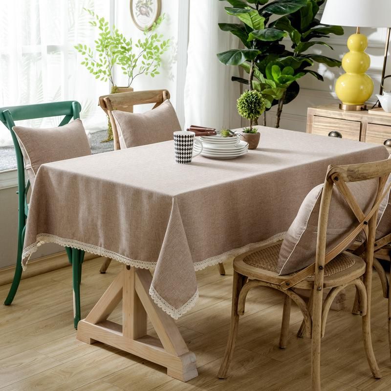 Grenz Überschreitende Versorgung Nordische Einfache Und Elegante Reine Farbe Leinen Imitationen Aus Bambus, Tischdecken, Tischdecken, Tischdecken