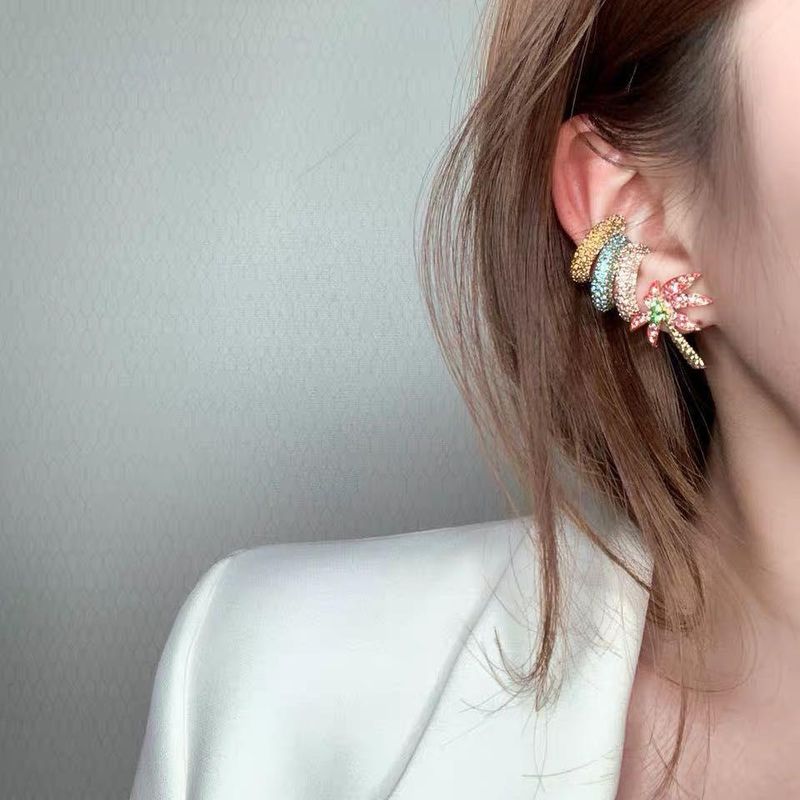 Du Sud Corée Dongdaemun Nouveau Micro Incrusté Avec Diamant Sans Oreilles Percées Boucles D'oreilles De Mode Boucles D'oreille