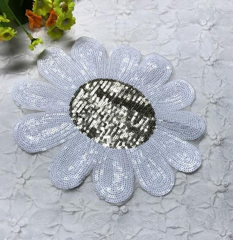 Sequin De Tournesol Diy Patch Tissu Accessoires Sequin Broderie Paillettes Broderie Sequin Accessoires Tissu Autocollants Patch