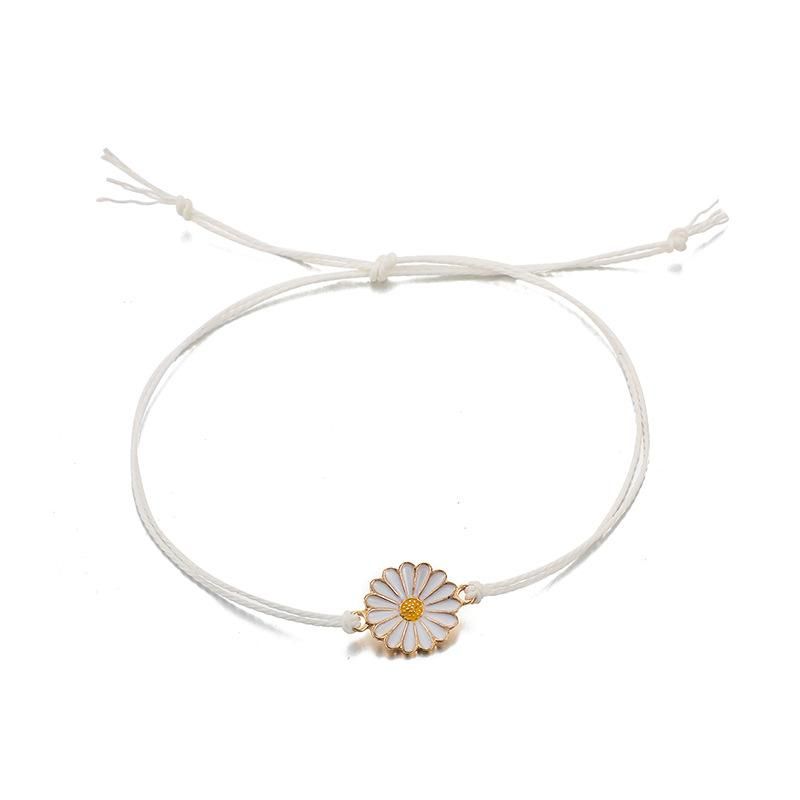 Europe Et En Amérique Croix Frontière Nouveaux Accessoires Simple Fabrication À La Main Chrysanthème Bracelet De Tournesol Tissé 4-pièce Bracelet Ensemble