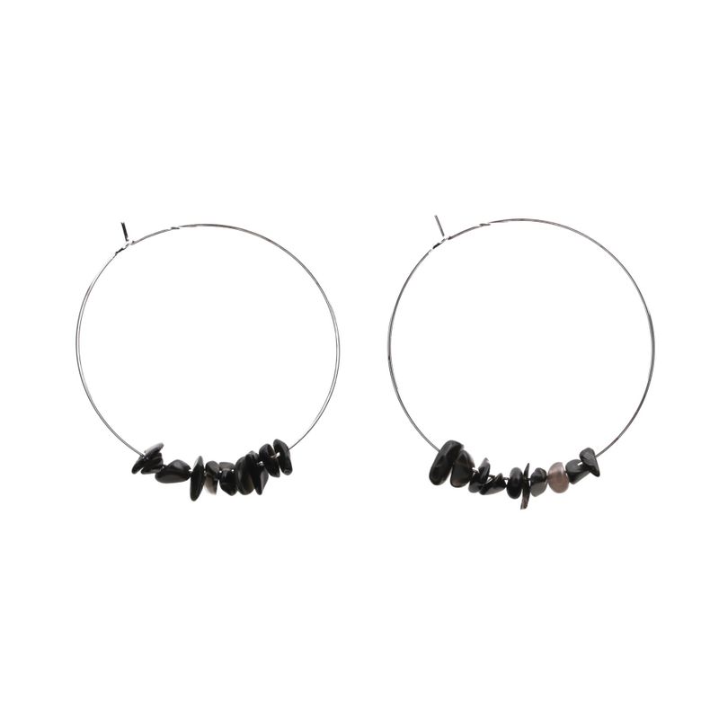 Fashion Big Ring Natural Agate Gravel Earrings Nhyl130647