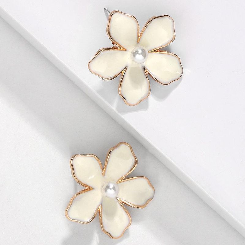 Simple Dream Flower Beads Flower Alloy Earrings Nhjq130692