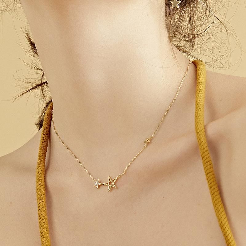 Star Nischen Design Ulzzang Halskette Weibliche Marke Schlüsselbein Kette Kurze Koreanische Version Einfache Studenten Wald Persönlichkeit