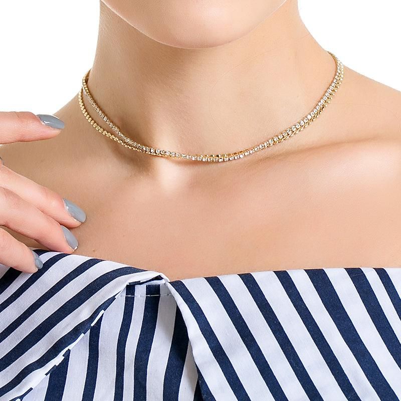 Simple Layered Collier Clavicule Chaîne Ras Du Cou Femelle Court De Cou Tour Accessoires Coréenne Style Étudiant Frais Mori Style