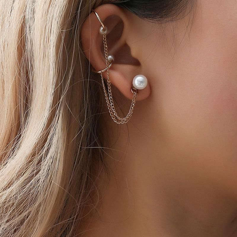 Bijoux En Gros Style Simple Géométrique Alliage Pierres Précieuses Artificielles Perles Incrustées Des Boucles D'oreilles Boucles D'oreilles