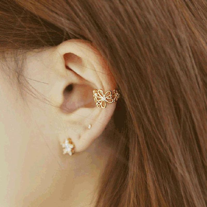 Wholesale Jewelry Geometric Alloy Artificial Rhinestones Plating Earrings