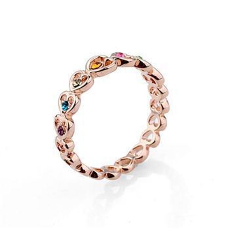 Fashion Rhinestone Heart-shaped Imitated Crystal Ring Nhlj137004