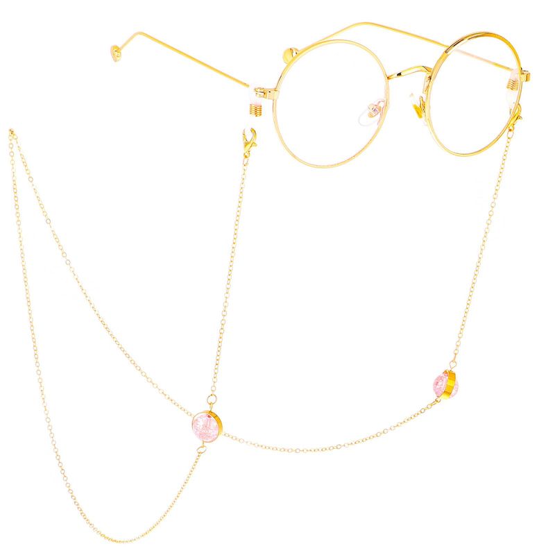 Fashion Pink Cracked Beads Handmade Glasses Chain Nhbc137158