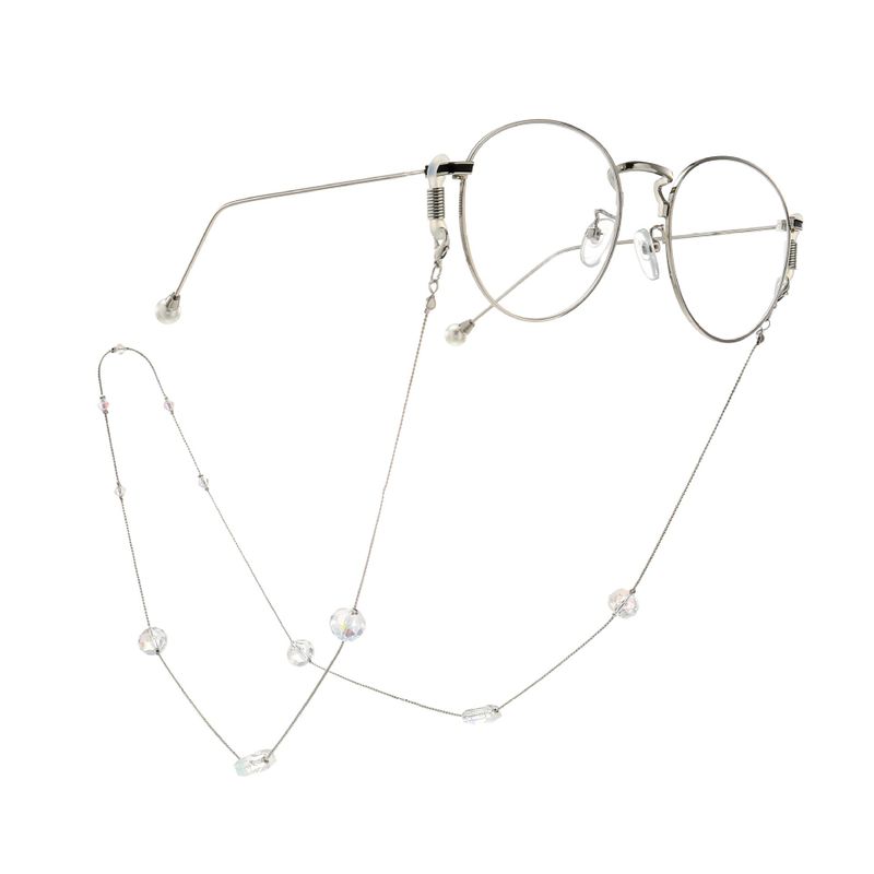 Fashion Chain Imitated Crystal Beads Handmade Glasses Chain Alloy And Alloy Nhbc137167
