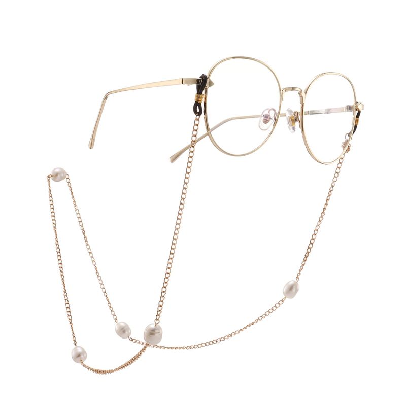Mode Kette Goldene Süßwasser Perlen Brillen Kette Lesebrille Anti-verlust-kette