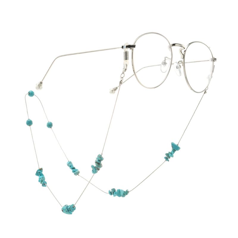 Fashion Natural Turquoise Beads Handmade Glasses Chain Nhbc137228